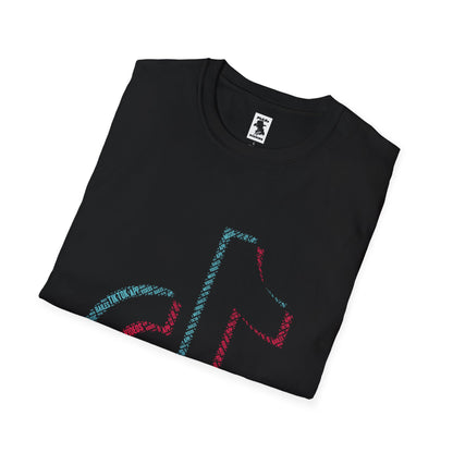 TikTok Logo Unisex Softstyle T-Shirt with Colorful Design