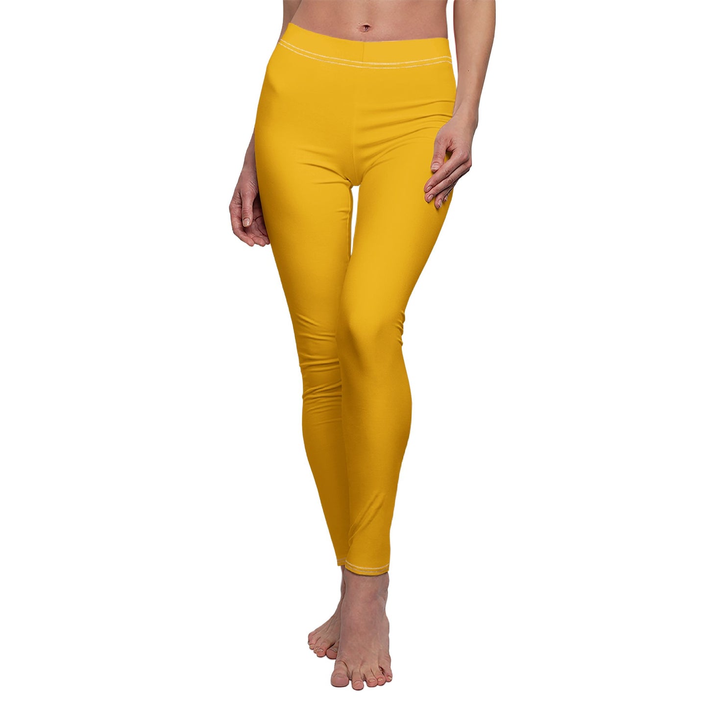 Yellow - Women's Mid-rise Casual Leggings