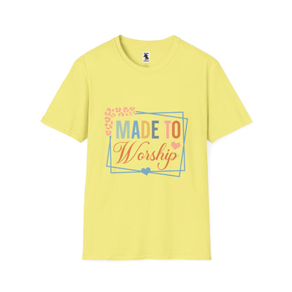 Made to Worship Unisex Softstyle T-Shirt - Inspirational Faith Tee