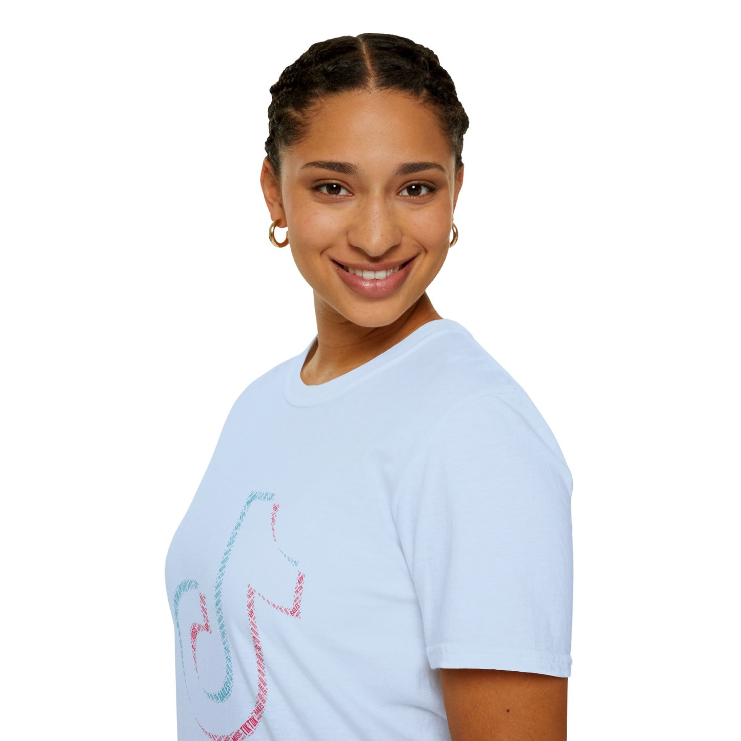 TikTok Logo Unisex Softstyle T-Shirt with Colorful Design