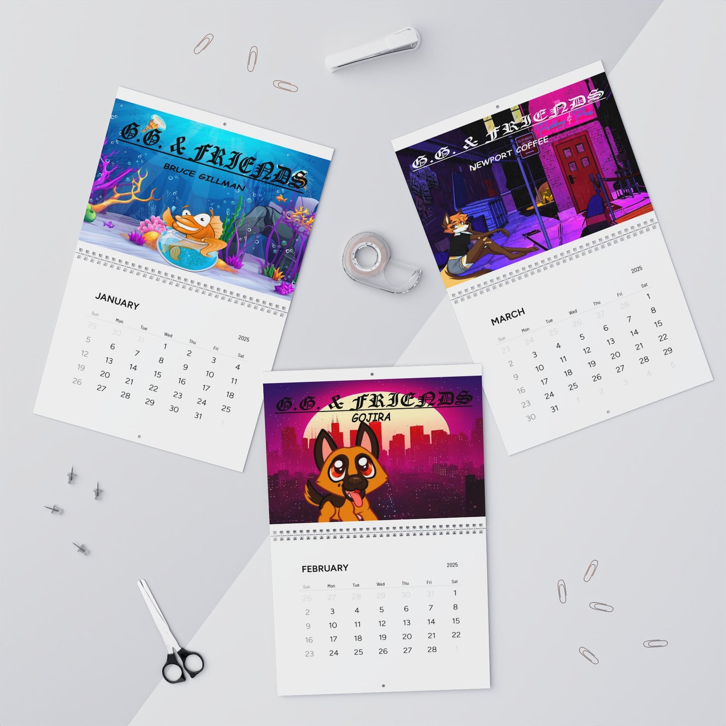 G.G. & Friends Wall Calendars (2025)