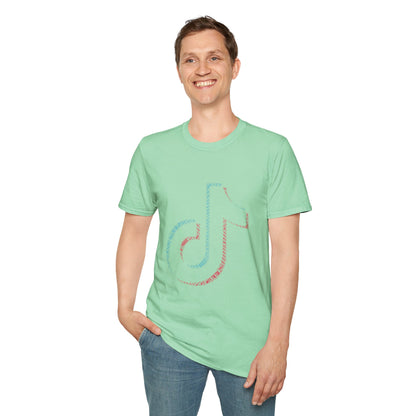 TikTok Logo Unisex Softstyle T-Shirt with Colorful Design