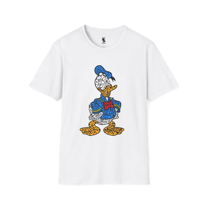 Unisex Donald Duck Word Art T-Shirt - Softstyle Graphic Tee for Fans