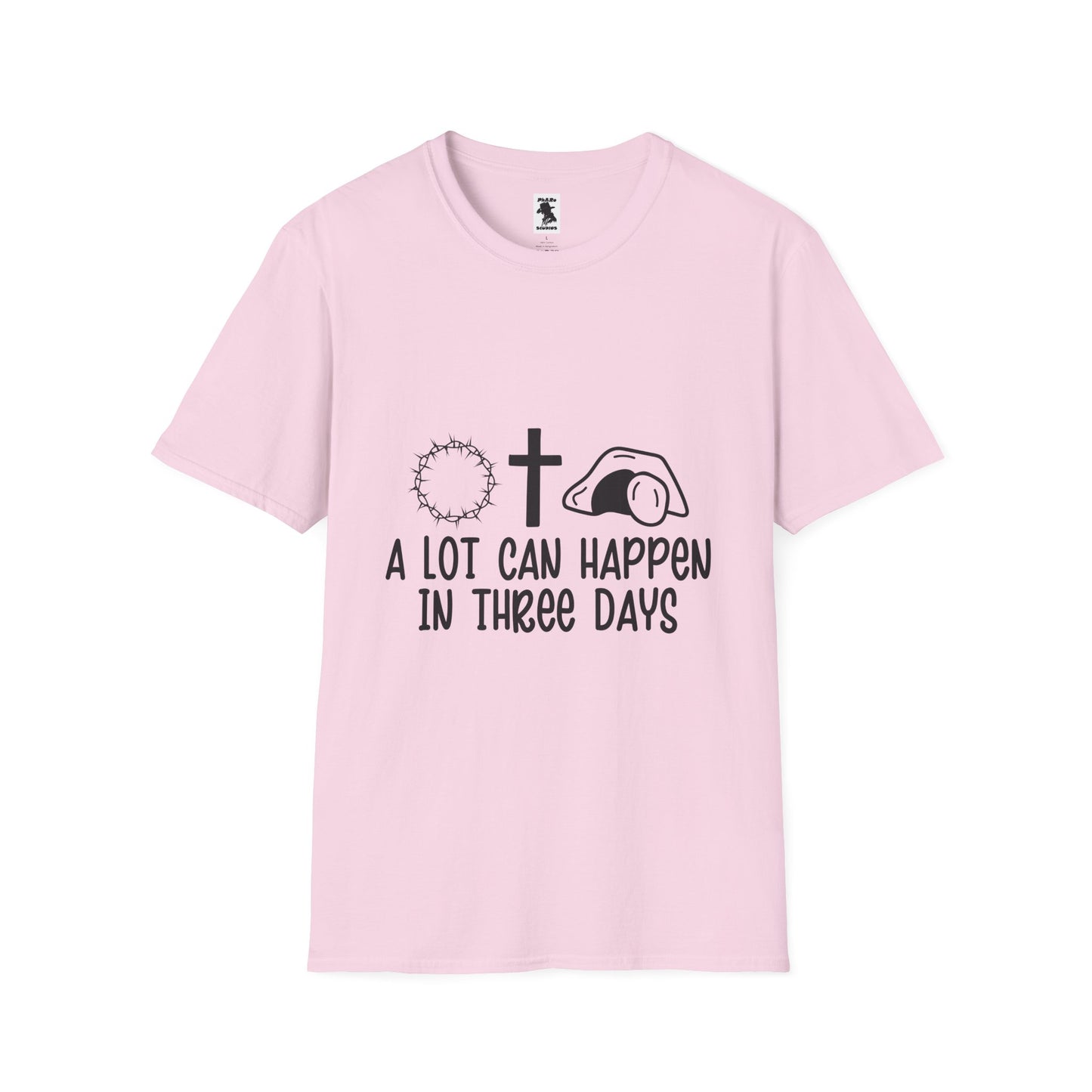 Inspirational Christian T-Shirt: "A Lot Can Happen in Three Days"