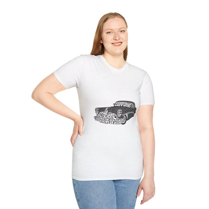 Vintage Car Graphic Unisex Softstyle T-Shirt - Retro Auto Enthusiast Tee