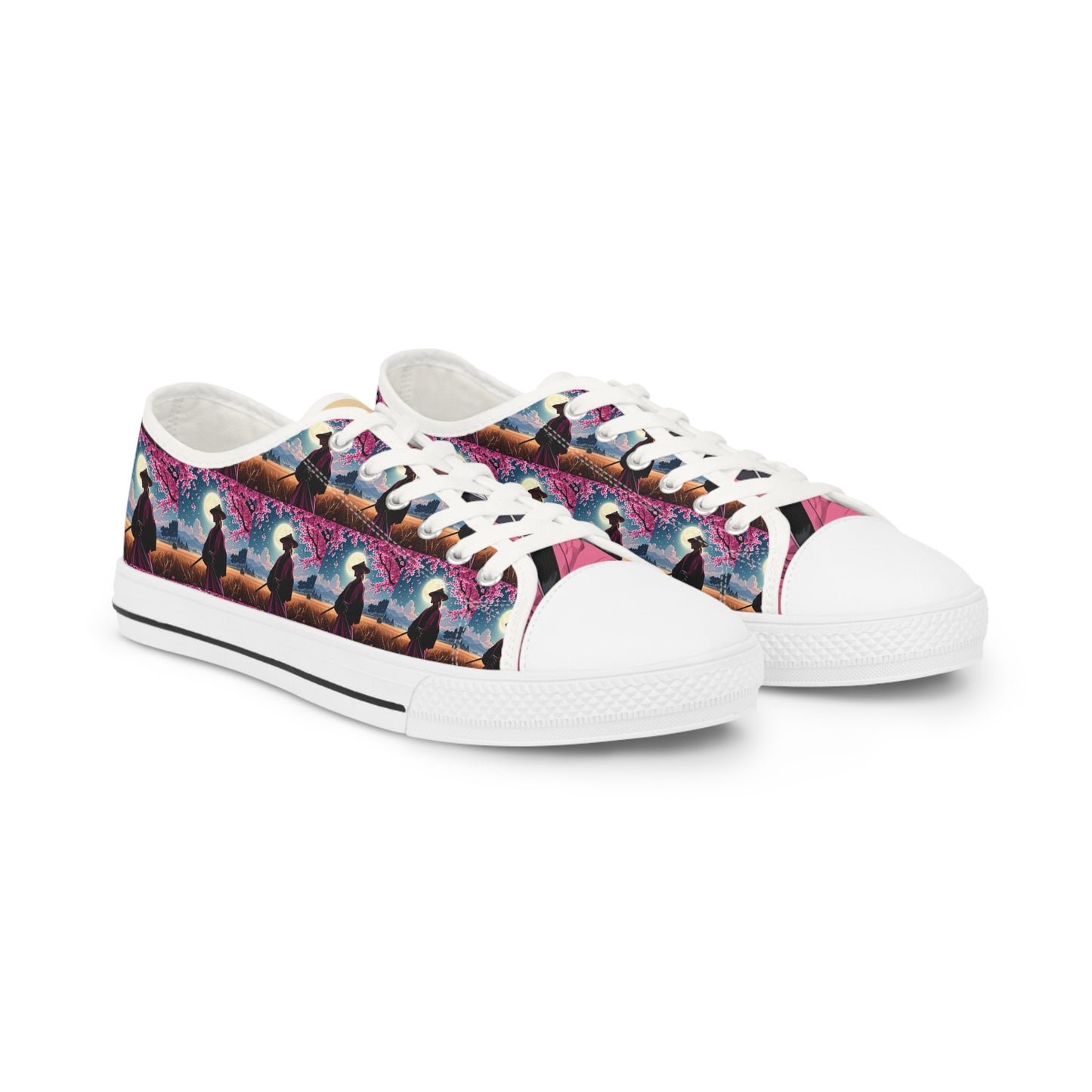 Crimson Twilight - Men's Low Top Sneakers