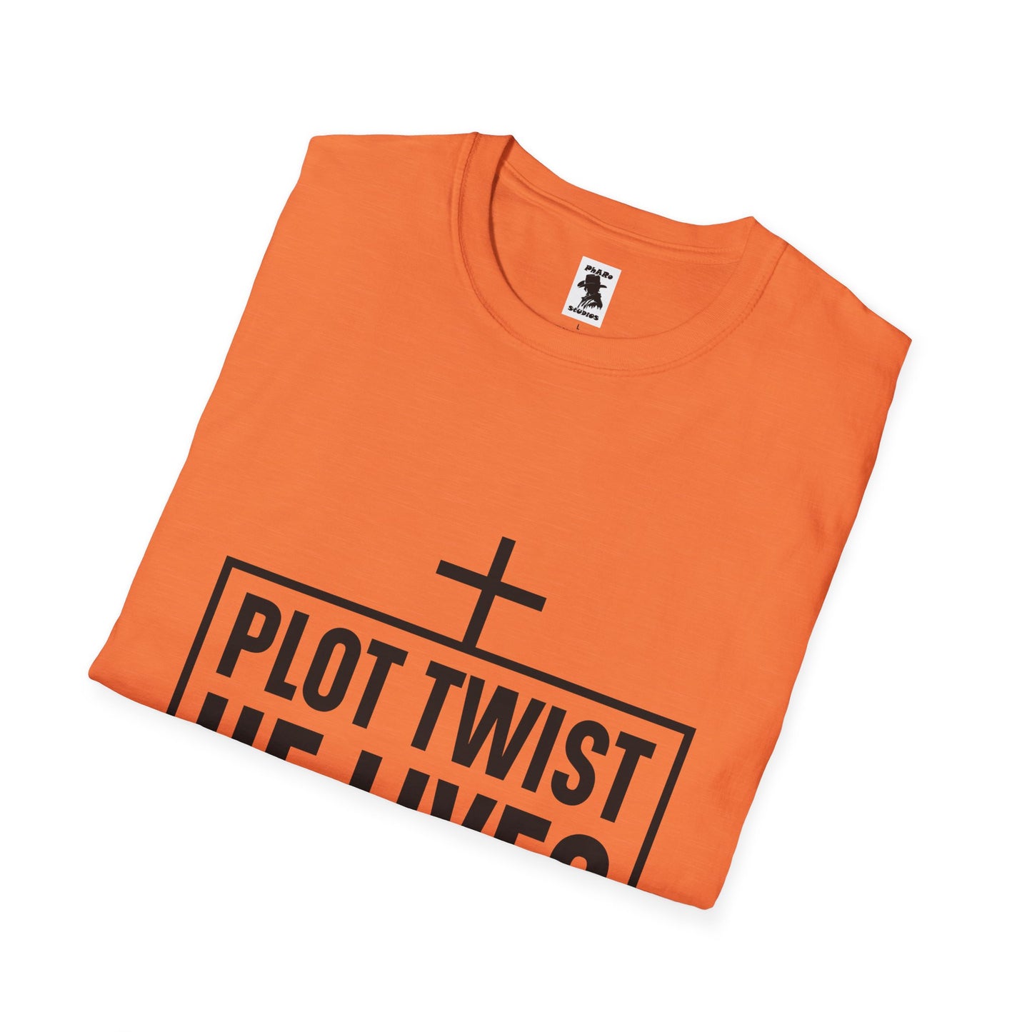 Unisex Softstyle T-Shirt - 'Plot Twist He Lives' Inspirational Faith Shirt