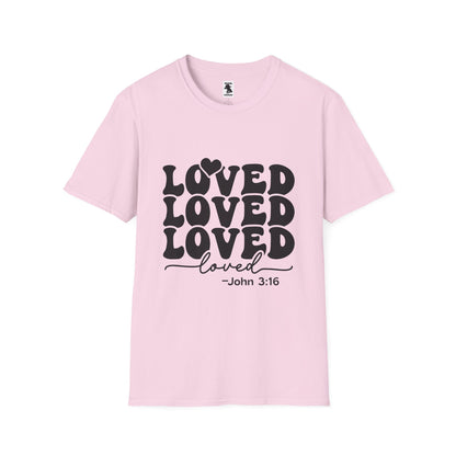 Loved Unisex Softstyle T-Shirt - Inspirational Faith Apparel - Perfect for Gifts and Celebrations