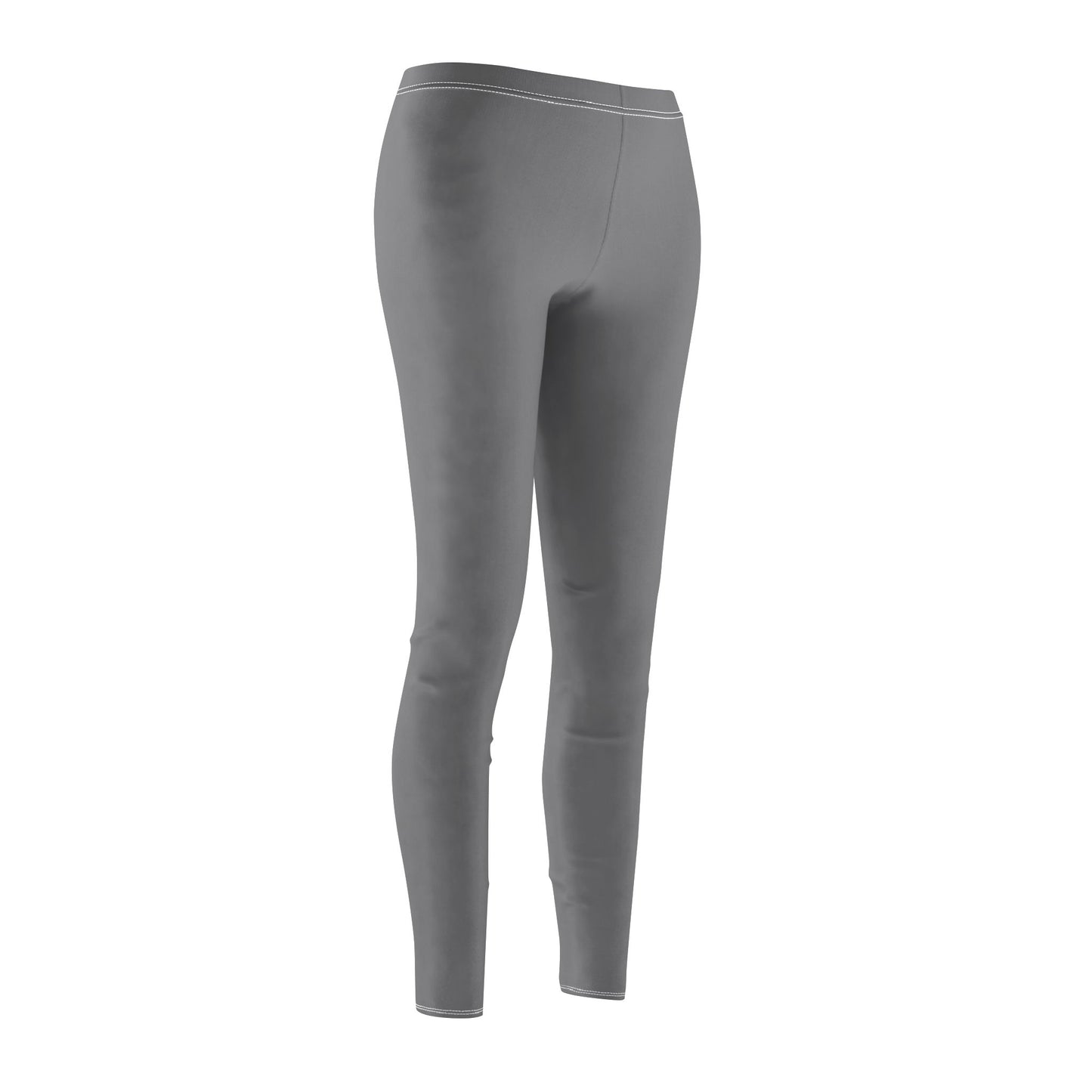 Gray - Women's Mid-rise Casual Leggings