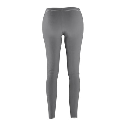 Gray - Women's Mid-rise Casual Leggings