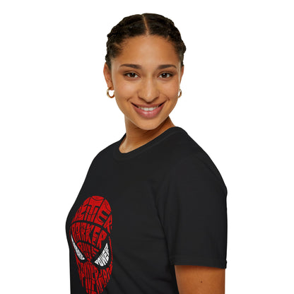 Spiderman Inspired Unisex Softstyle T-Shirt - Perfect for Comic Fans