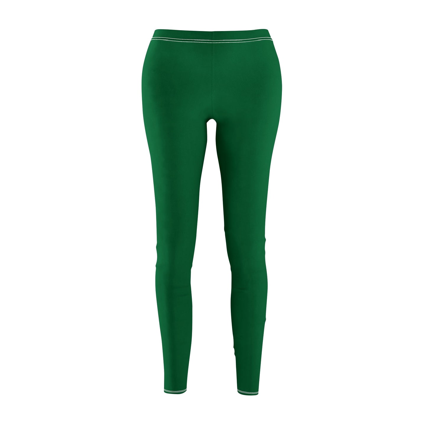 Dark Green - Women's Mid-rise Casual Leggings