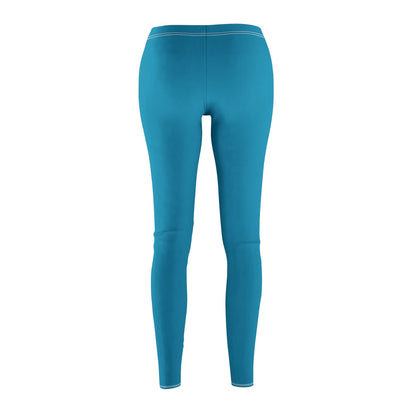 Turquoise - Women's Mid-rise Casual Leggings