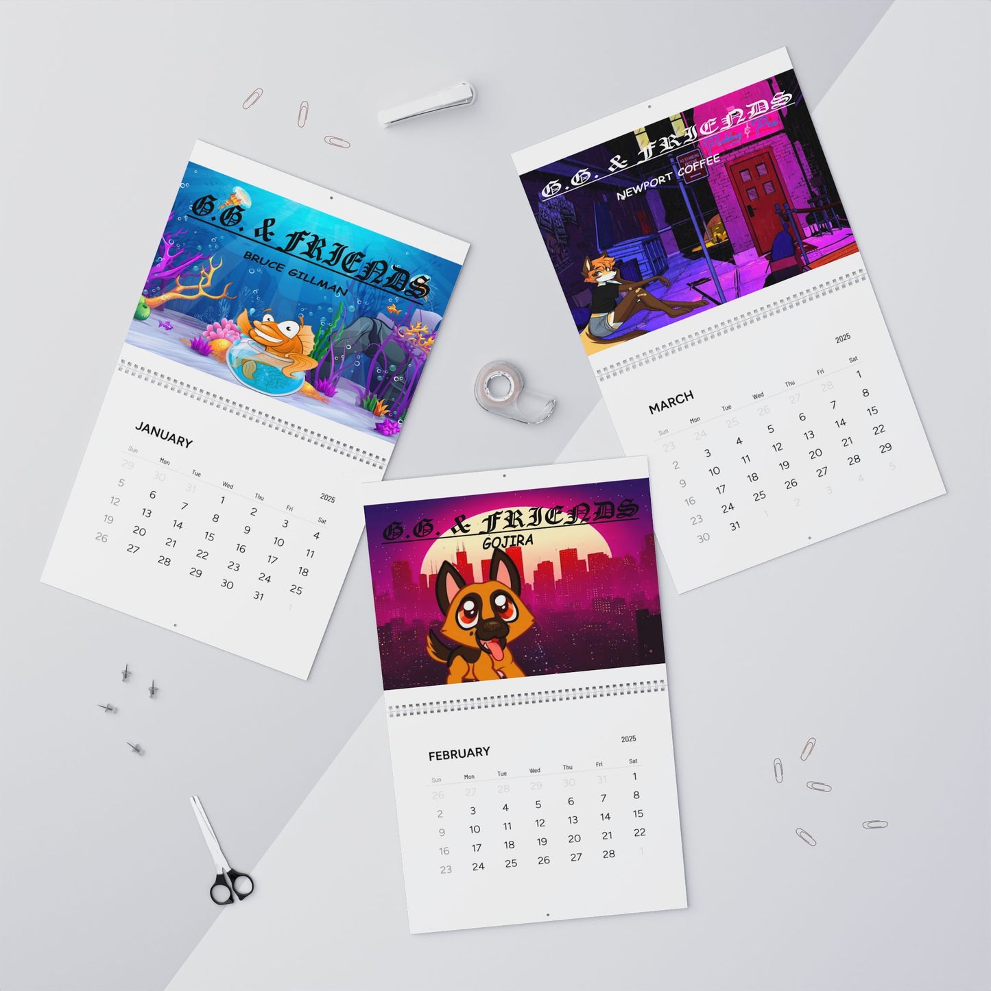 G.G. & Friends Wall Calendars (2025)