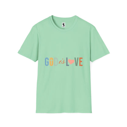 God is Love Unisex Softstyle T-Shirt - Faith-Inspired Apparel