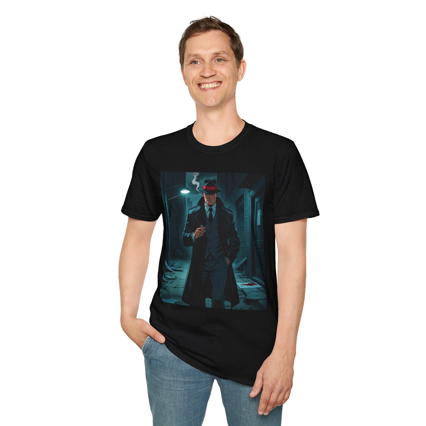 Ace Calloway Graphic T-Shirt for Crime Noir Fans