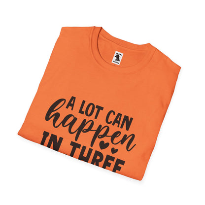 Inspirational Unisex Softstyle T-Shirt - 'A Lot Can Happen in Three Days'