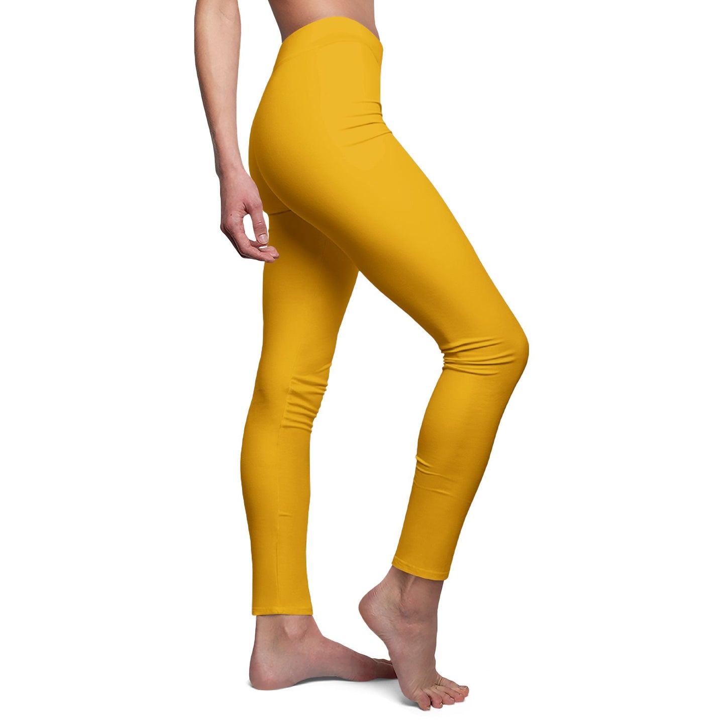 Yellow - Women's Mid-rise Casual Leggings