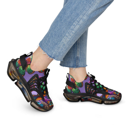 Women's Butterfly Pattern Mesh Sneakers - Colorful and Trendy Athletic Shoes