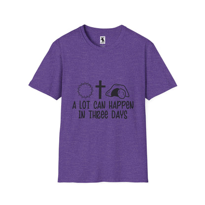 Inspirational Christian T-Shirt: "A Lot Can Happen in Three Days"