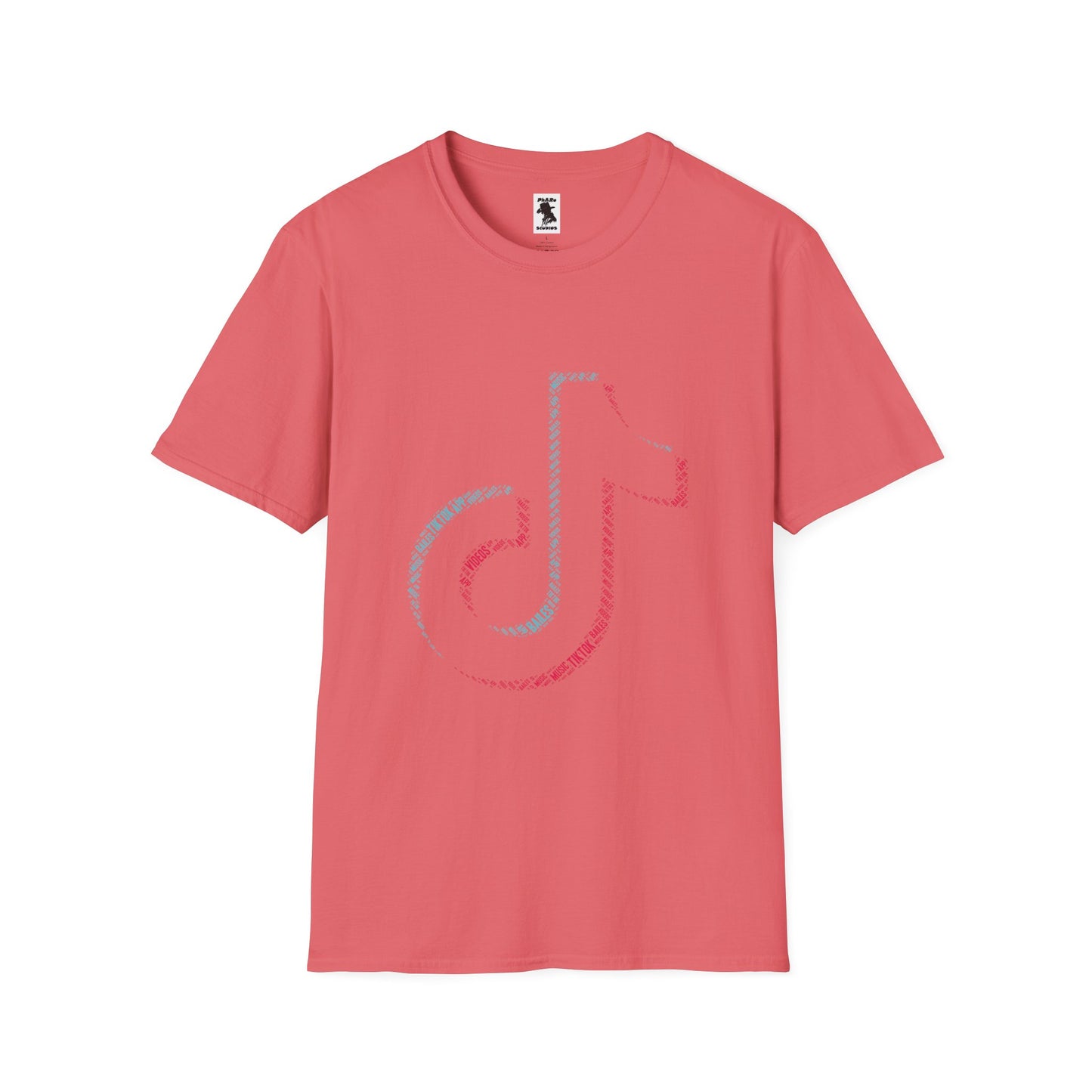 TikTok Logo Unisex Softstyle T-Shirt with Colorful Design