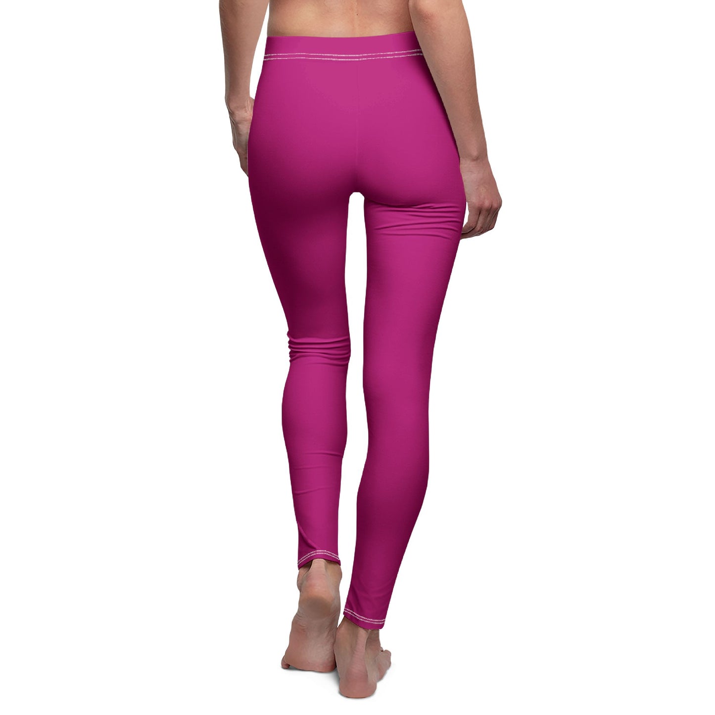 Pink - Women's Mid-rise Casual Leggings