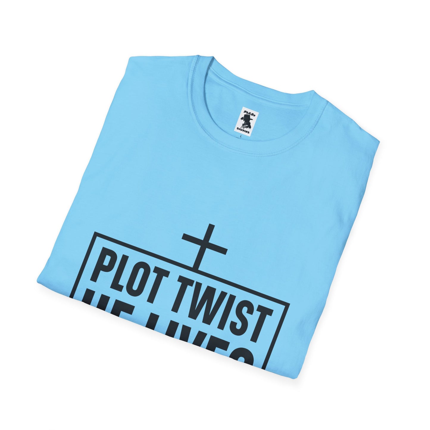 Unisex Softstyle T-Shirt - 'Plot Twist He Lives' Inspirational Faith Shirt