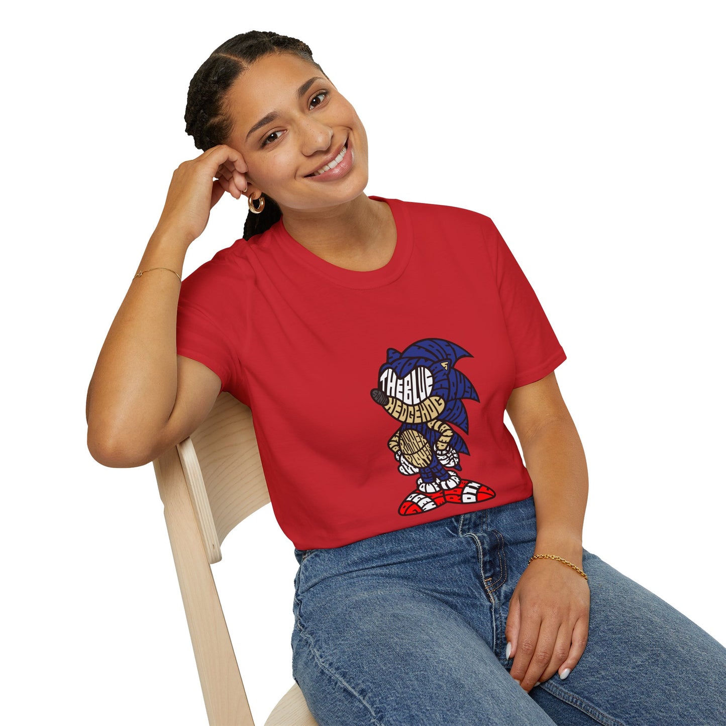 Nostalgic Sonic Graphic T-Shirt - Unisex Softstyle Tee