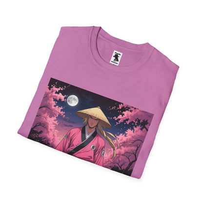 Crimson Twilight Samurai T-Shirt | Unisex Softstyle Tee for Anime Fans