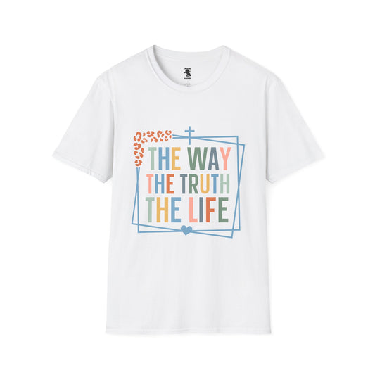 Inspirational Unisex Softstyle T-Shirt - "The Way, The Truth, The Life"