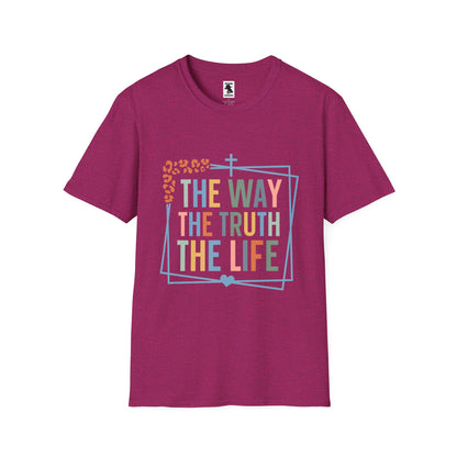 Inspirational Unisex Softstyle T-Shirt - "The Way, The Truth, The Life"