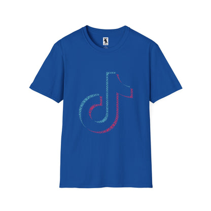 TikTok Logo Unisex Softstyle T-Shirt with Colorful Design