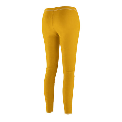 Yellow - Women's Mid-rise Casual Leggings