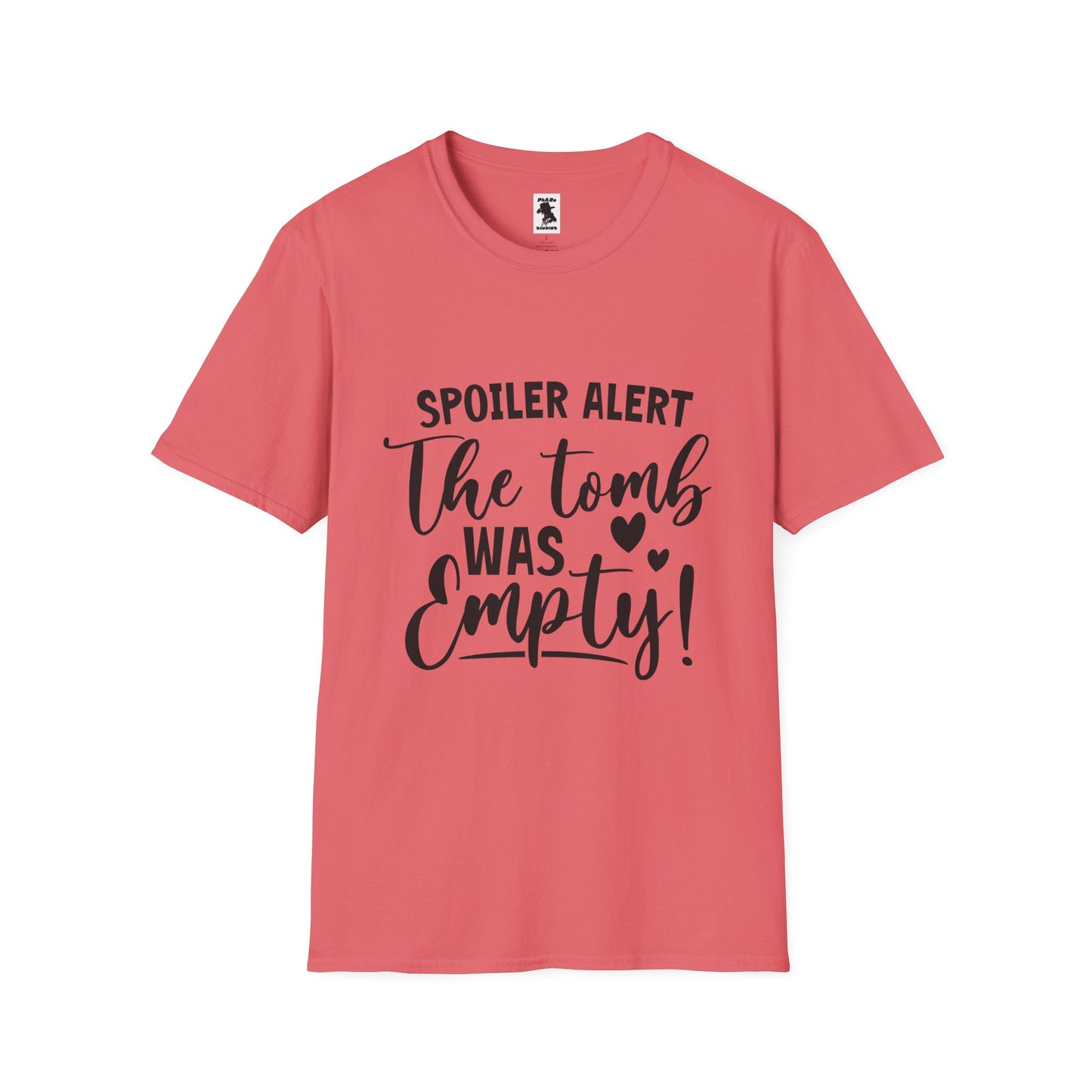 'Spoiler Alert: The Tomb Was Empty' Unisex Softstyle T-Shirt - Perfect for Easter and Celebrations!