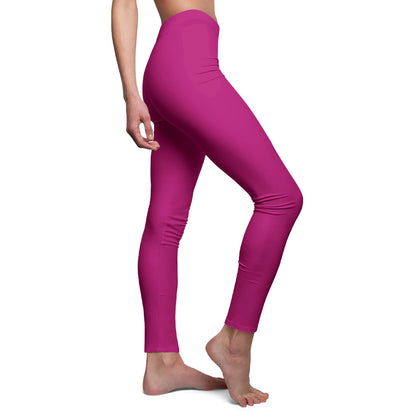 Pink - Women's Mid-rise Casual Leggings