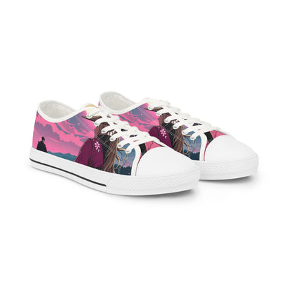 Crimson Twilight - Men's Low Top Sneakers