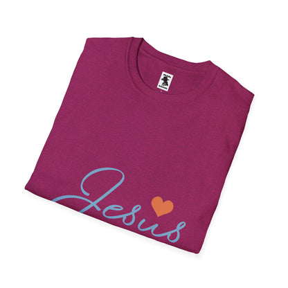 Jesus Love Unisex Softstyle T-Shirt - Faith-Inspired Casual Wear