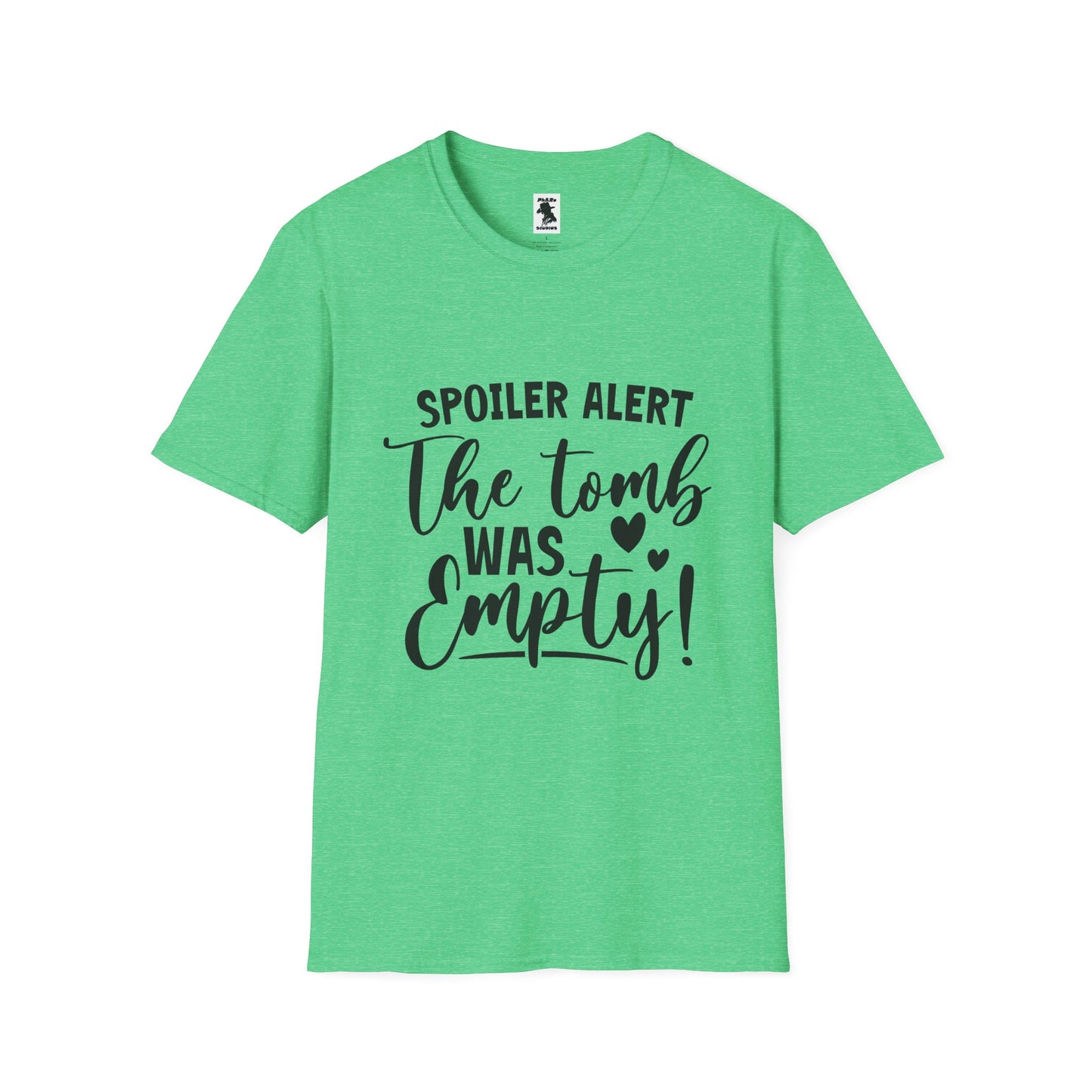 'Spoiler Alert: The Tomb Was Empty' Unisex Softstyle T-Shirt - Perfect for Easter and Celebrations!