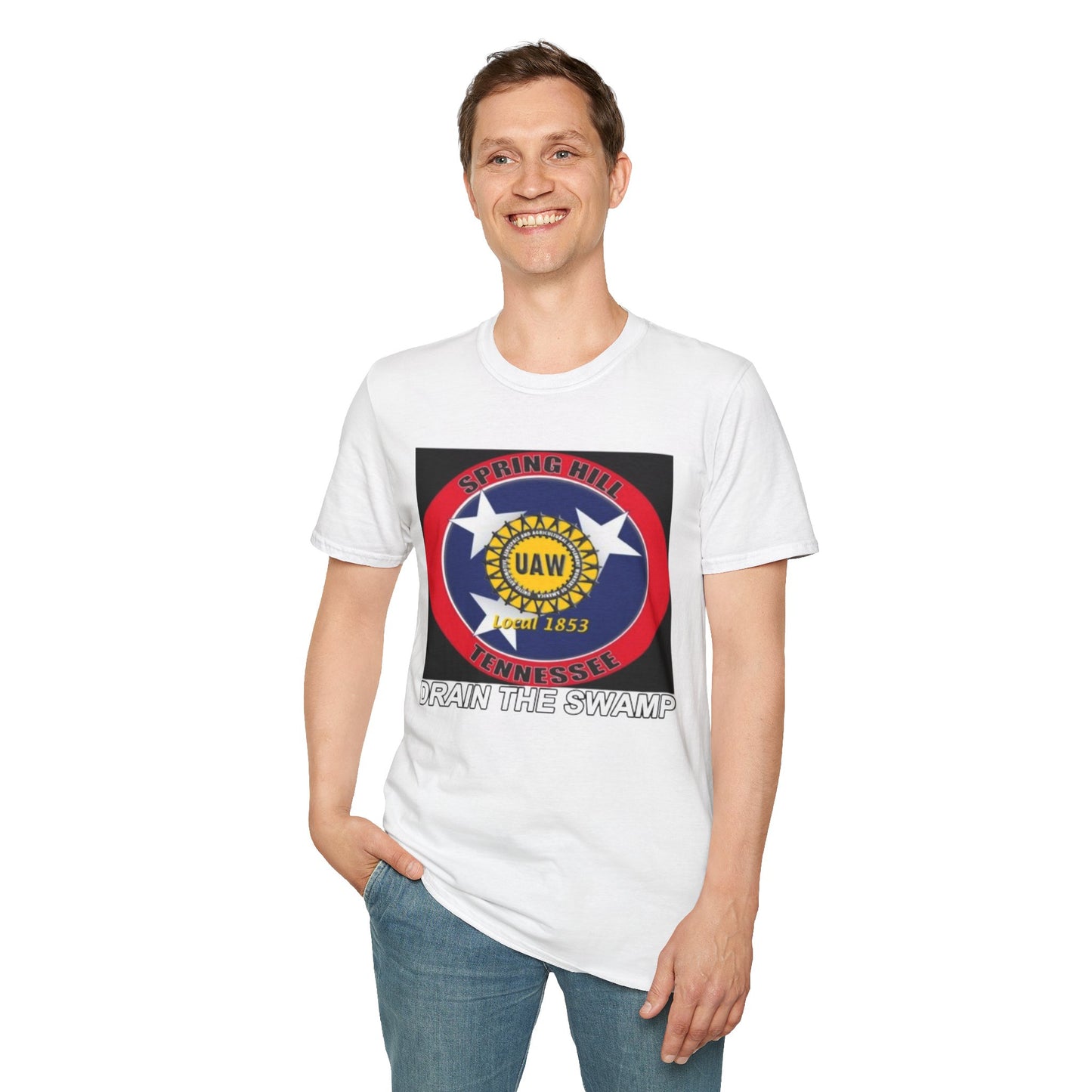 Unisex Softstyle T-Shirt - 'Drain the Swamp' UAW Design for Activists