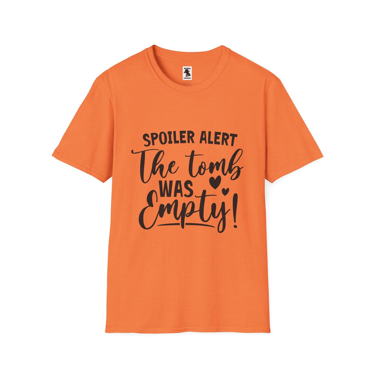 'Spoiler Alert: The Tomb Was Empty' Unisex Softstyle T-Shirt - Perfect for Easter and Celebrations!