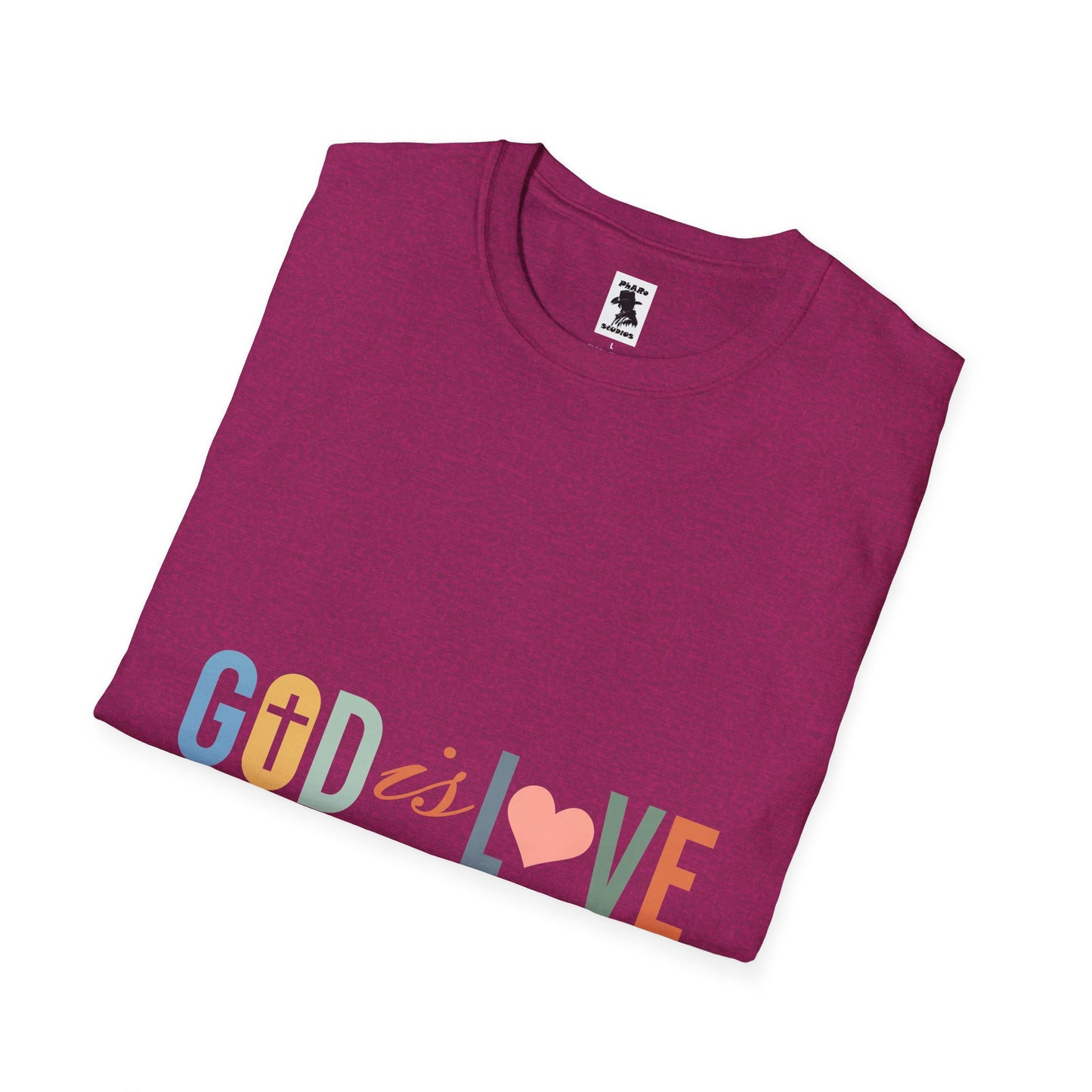 God is Love Unisex Softstyle T-Shirt - Faith-Inspired Apparel