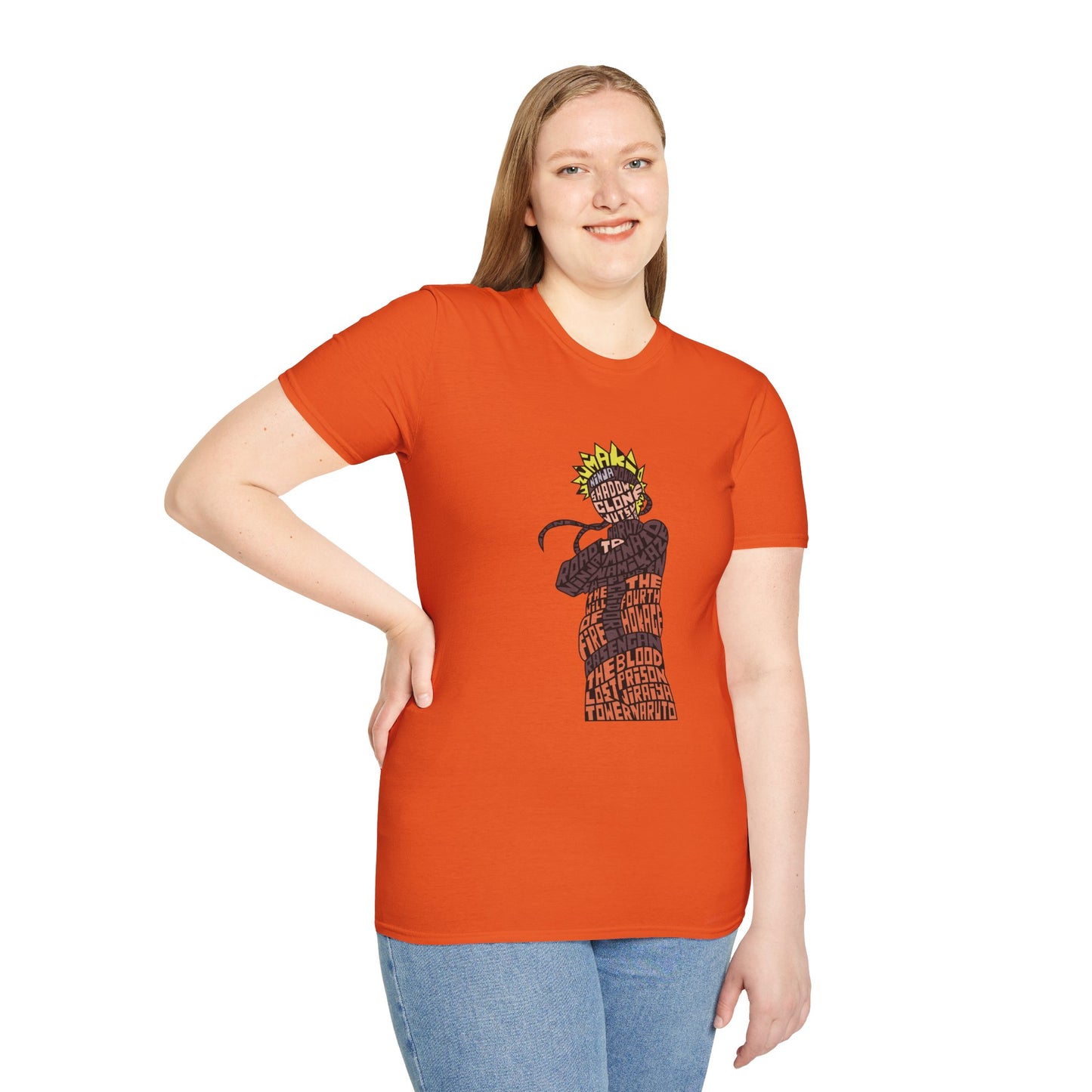 Naruto Inspired Unisex Softstyle T-Shirt - The Blood of the Four Hokages Design