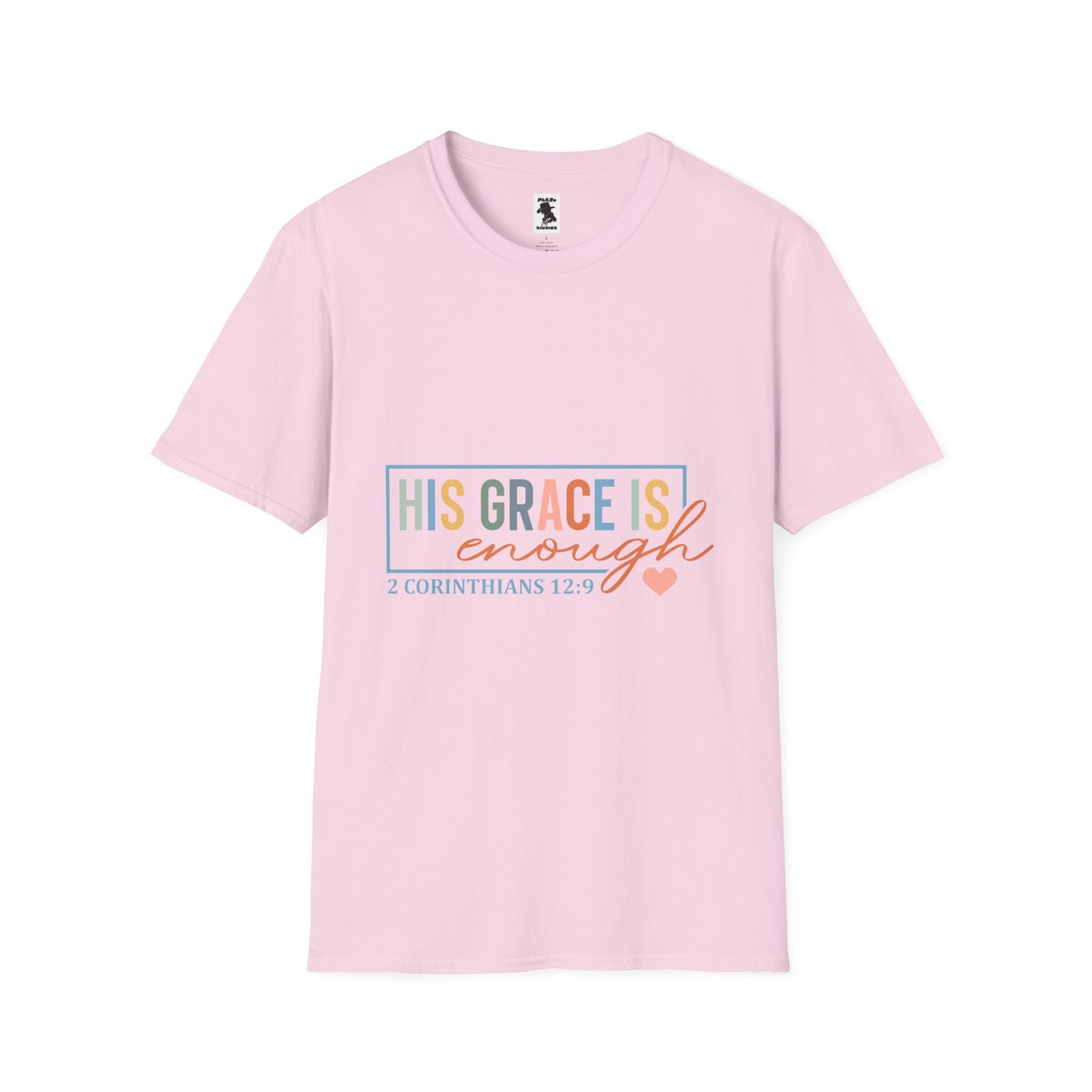 Inspirational Quote Unisex T-Shirt - 'His Grace Is Enough' - 2 Corinthians 12:9