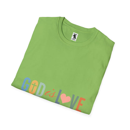 God is Love Unisex Softstyle T-Shirt - Faith-Inspired Apparel