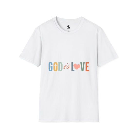 God is Love Unisex Softstyle T-Shirt - Faith-Inspired Apparel