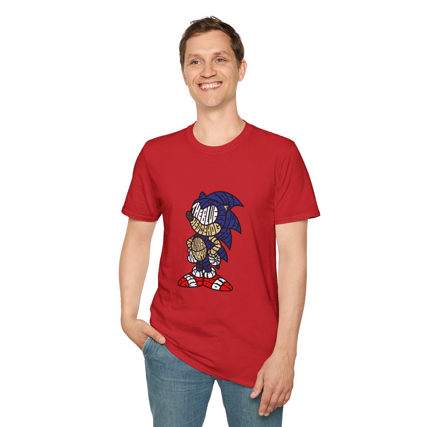 Nostalgic Sonic Graphic T-Shirt - Unisex Softstyle Tee