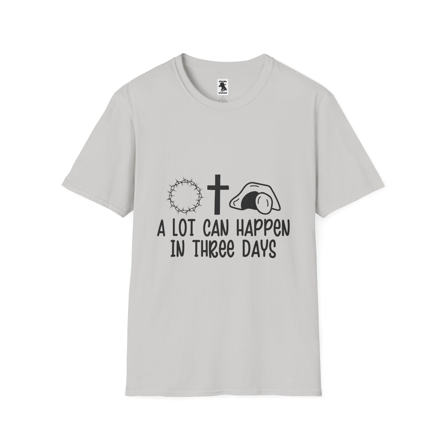 Inspirational Christian T-Shirt: "A Lot Can Happen in Three Days"