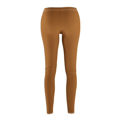 Light Brown - Women's Mid-rise Casual Leggings